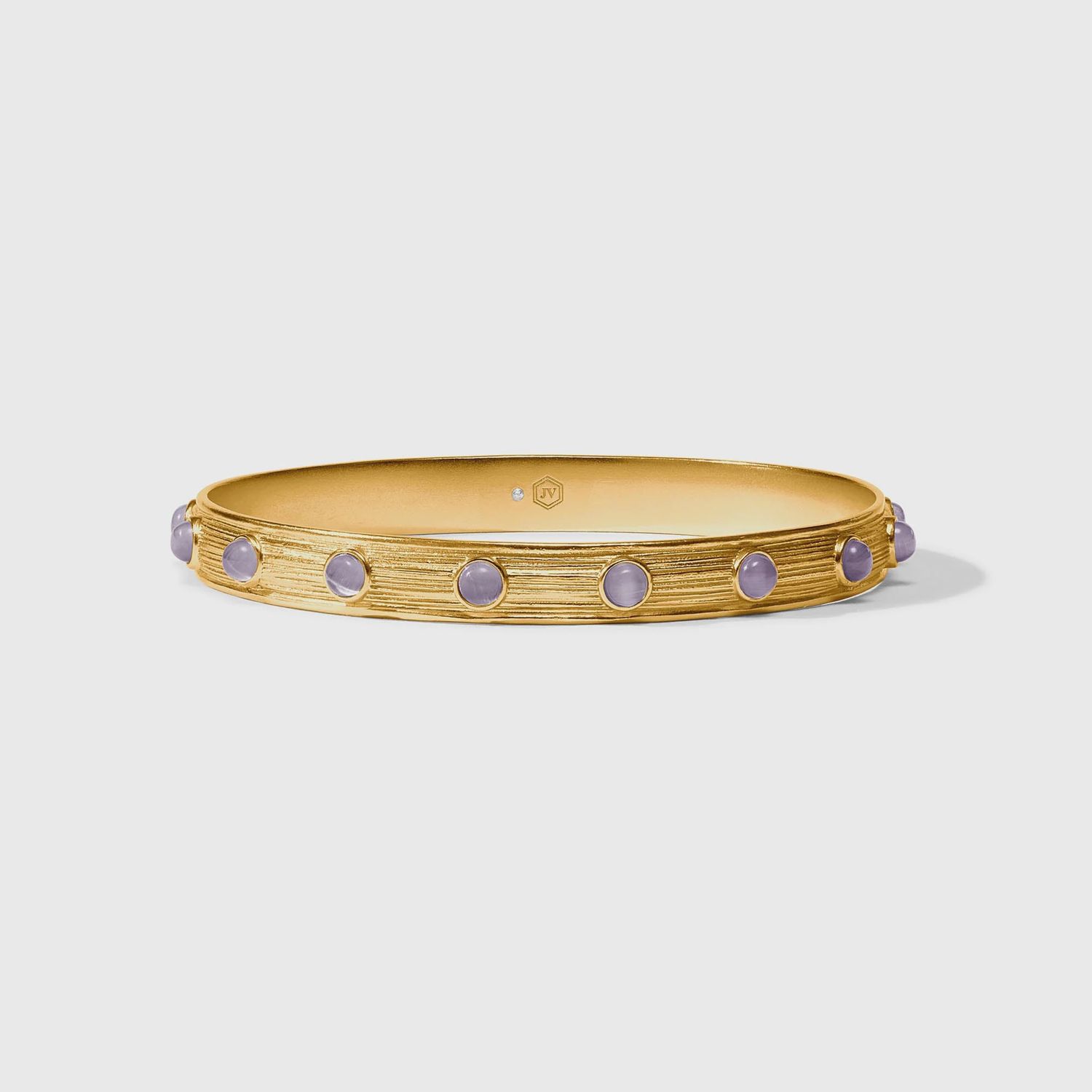 COBBLESTONE STONE BANGLE GOLD BLUE CAT'S EYE SMALL