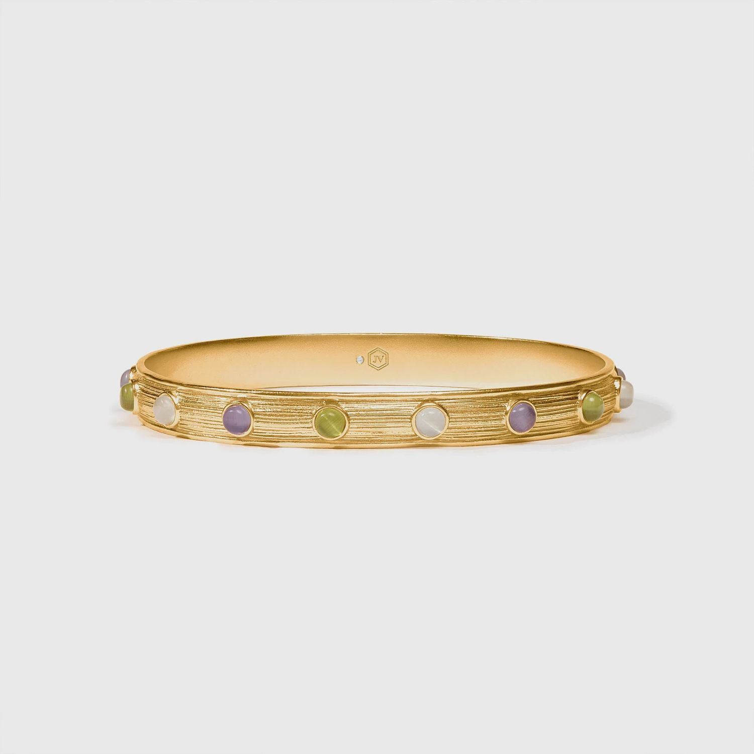 COBBLESTONE BANGLE GOLD MULTIS TONE CAT'S EYE LARGE