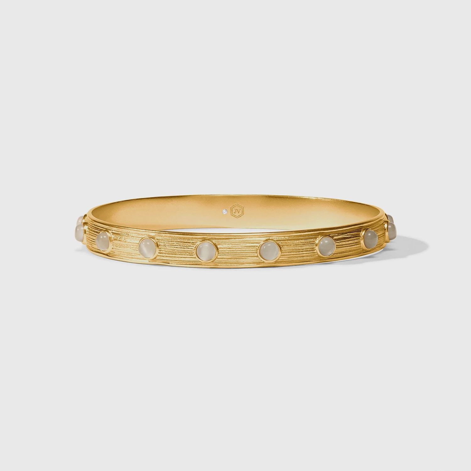 COBBLESTONE STONE BANGLE IVORY CAT'S EYE MEDIUM