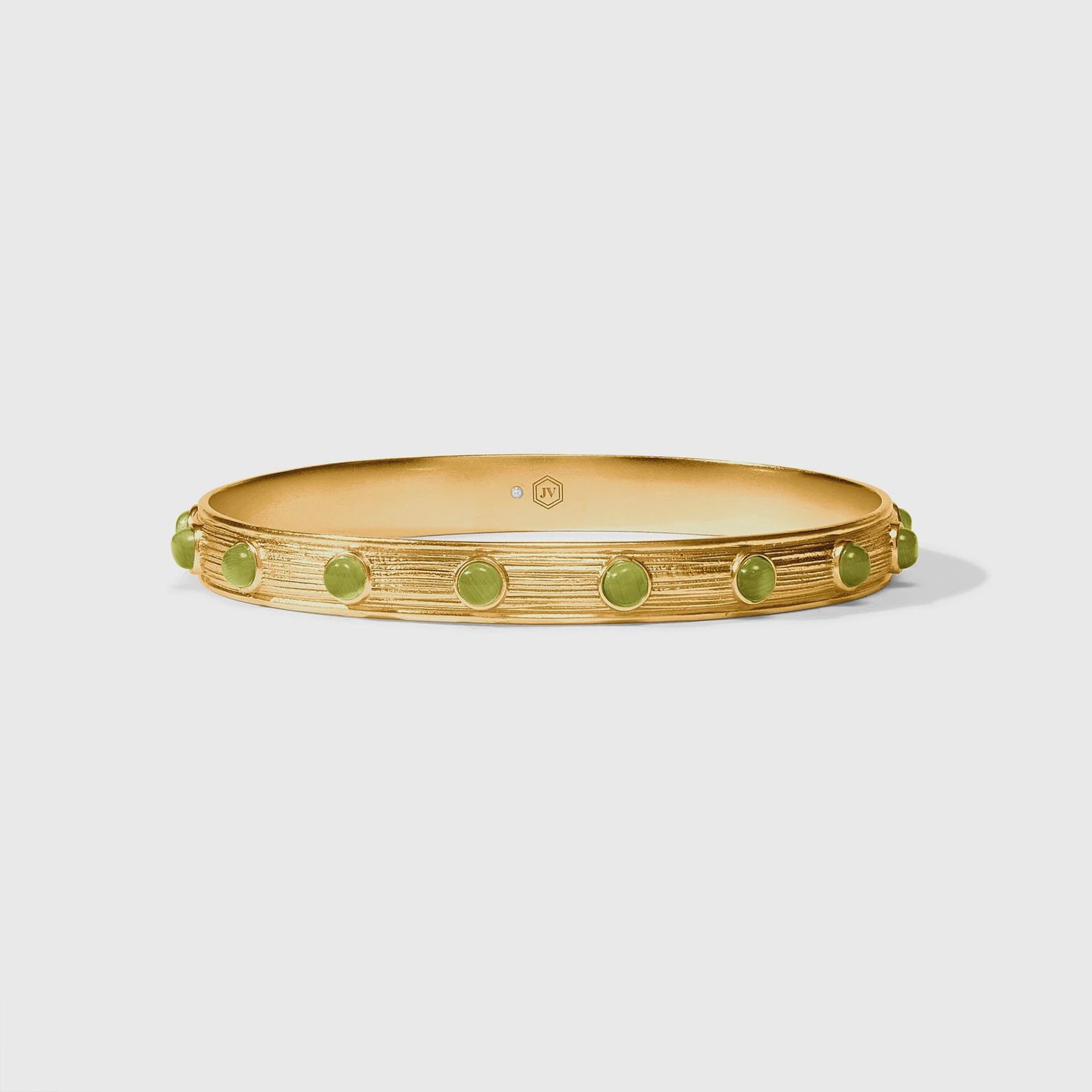 COBBLESTONE STONE BANGLEGREENY CAT'S EYE LARGE