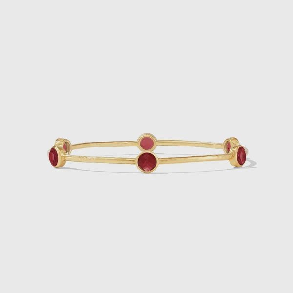MILANO LUXE BANGLE IRIDESCENT RUBY RED LARGE