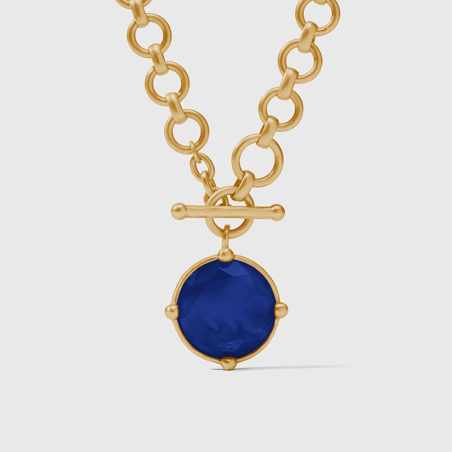 HONEYBEE DEMI GOLD NECKLACE SAPPHIRE BLUE