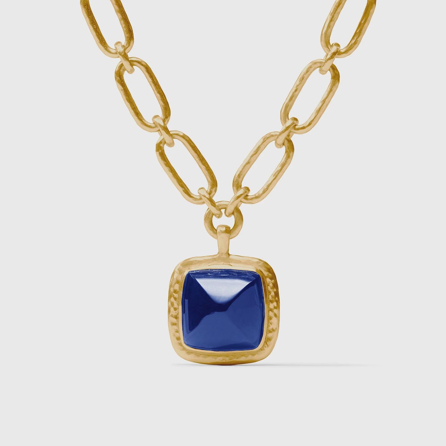 SAHARA STATEMENT GOLD NECKLACE SAPPHIRE BLUE