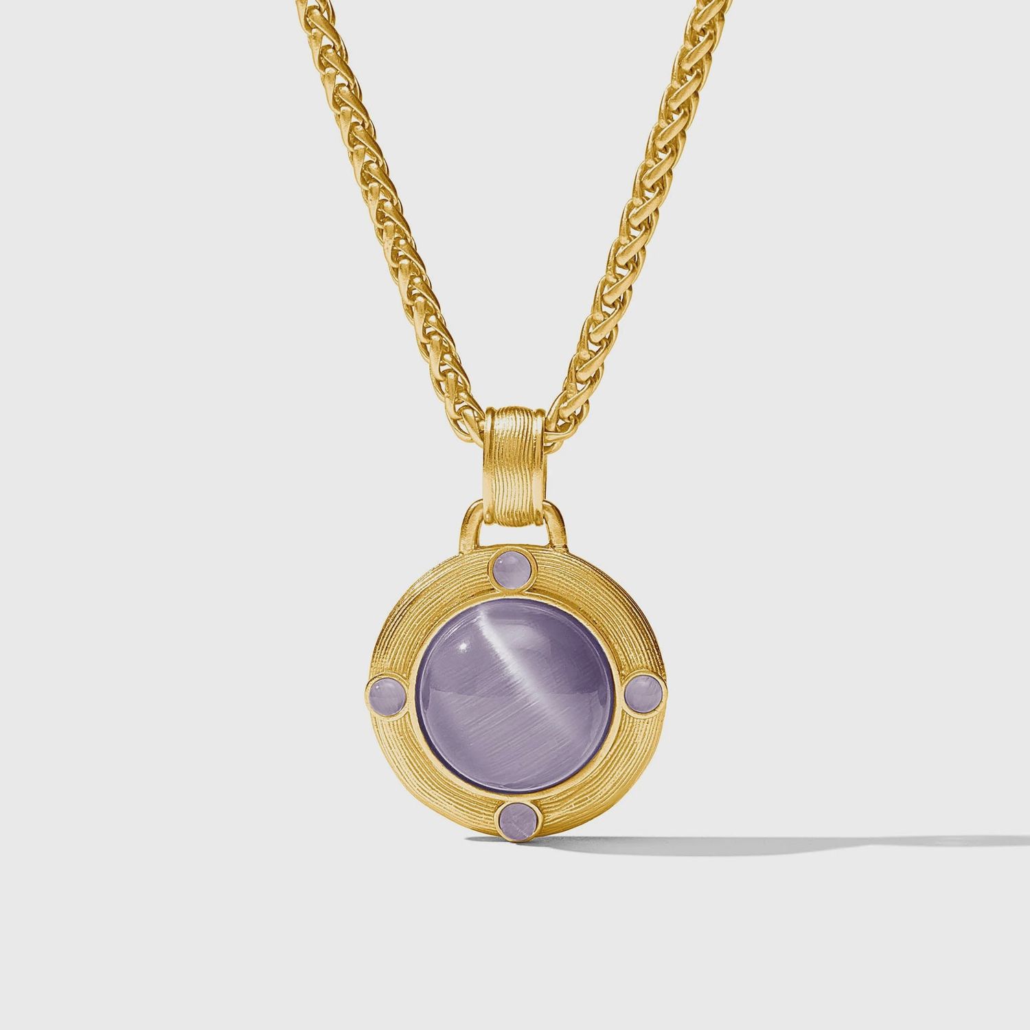 COBBLESTONE DEMI NECKLACE GOLD BLUE CAT'S EYE