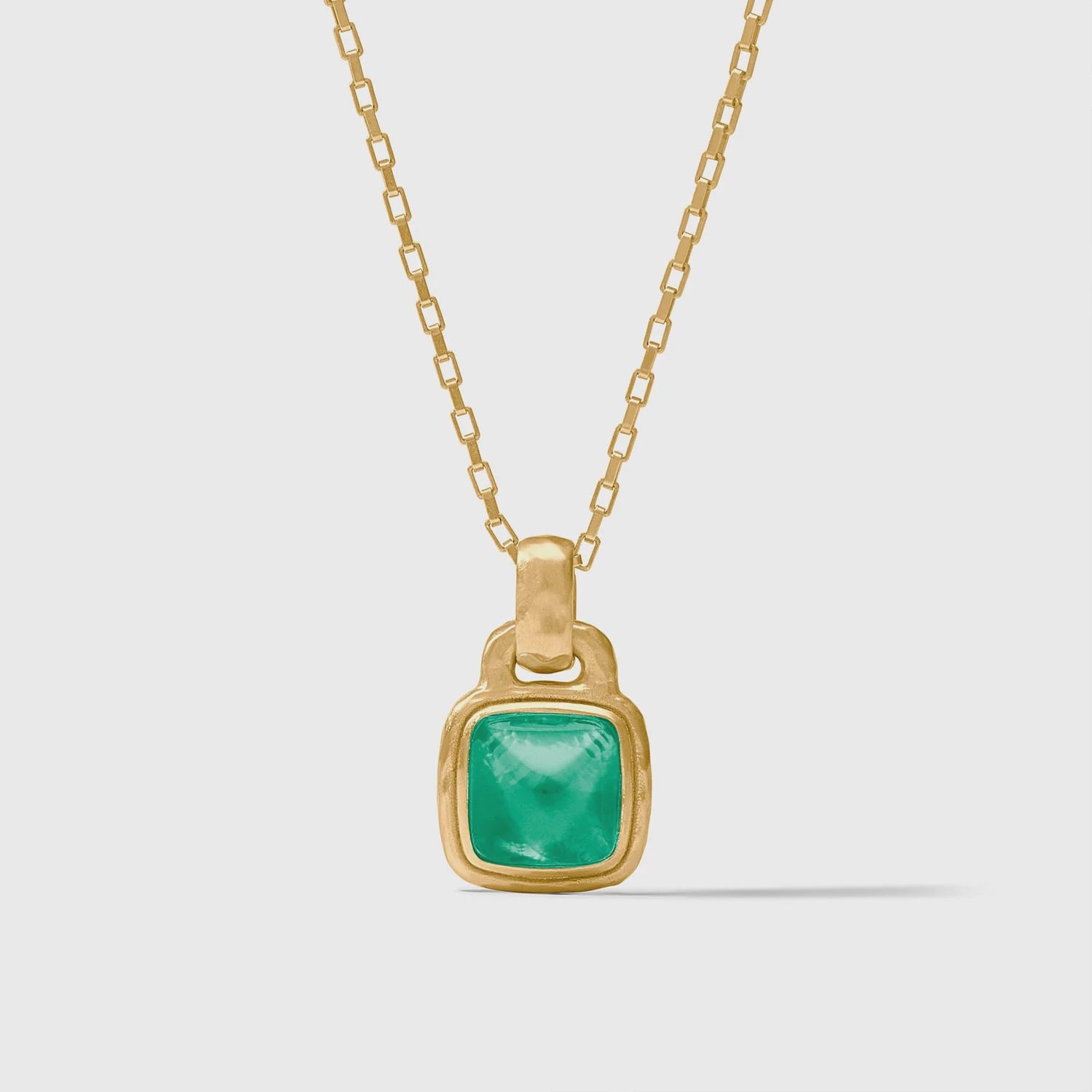 SAHARA SOLITAIRE GOLD NECKLACE EMERALD GREEN
