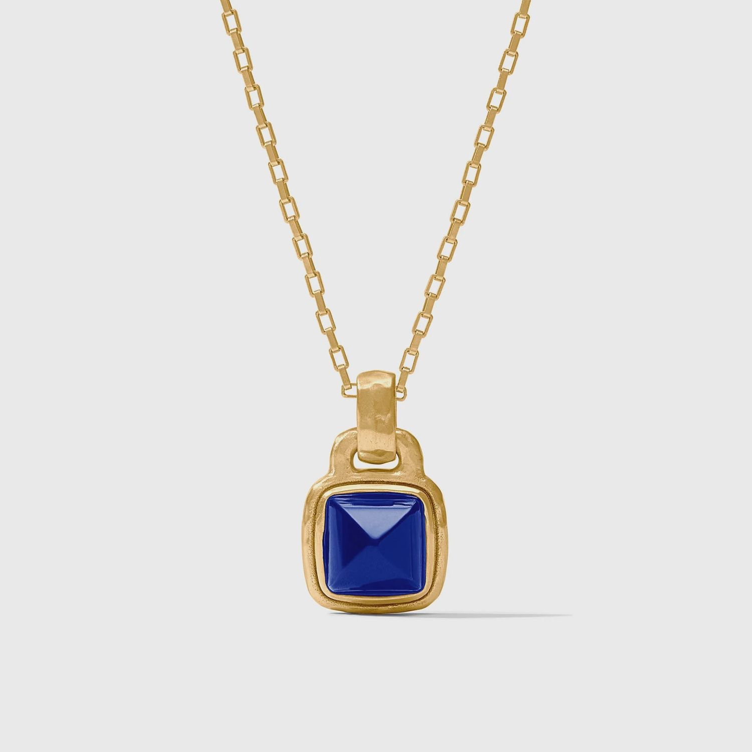 SAHARA SOLITAIRE GOLD NECKLACE SAPPHIRE BLUE