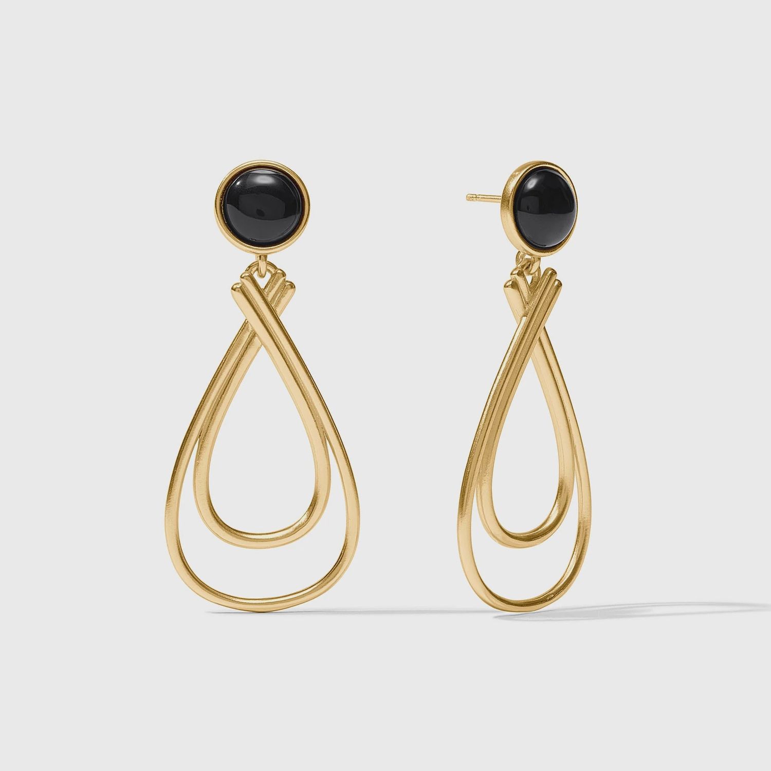 ESSEX STONE EARRING OBSIDIAN BLACK