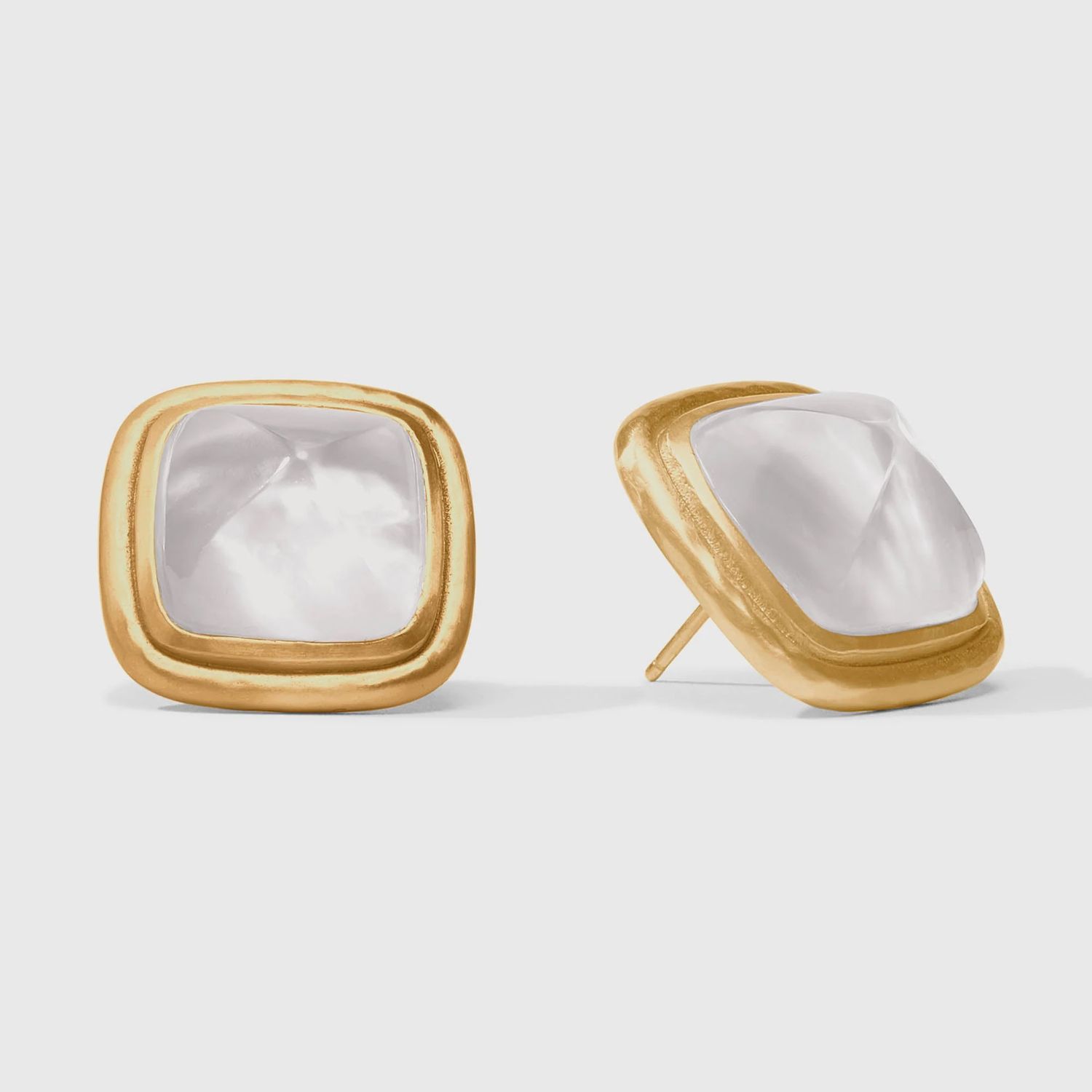 SAHARA STONE STUD EARRING CLEAR CRYSTAL
