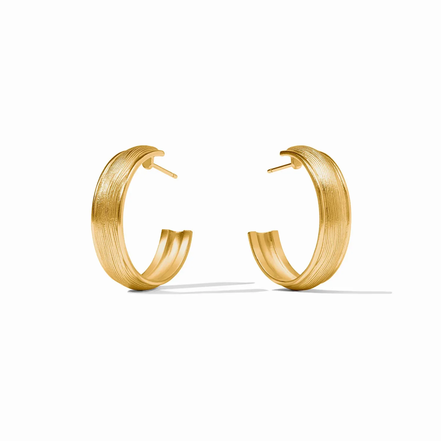 COBBLESTONE HOOP GOLD EARRING MEDIUM