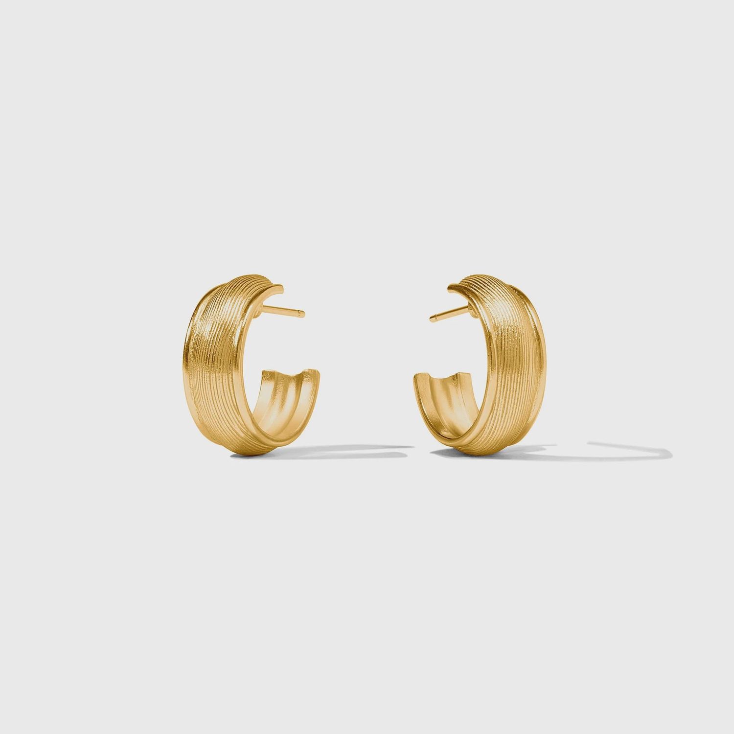 COBBLESTONE HOOP GOLD EARRING SMALL