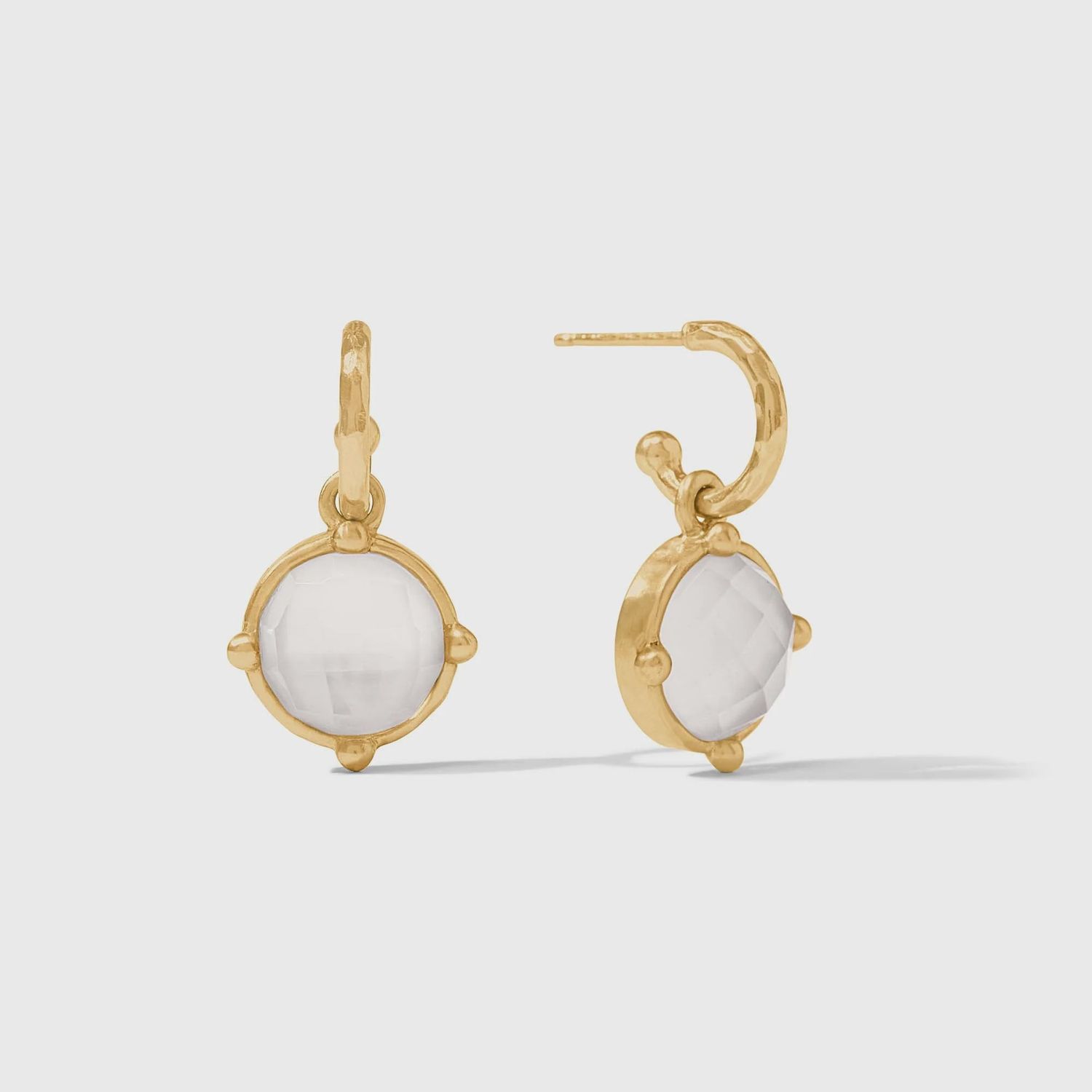 HONEYBEE HOOP &amp; CHARM EARRING CUBIC ZIRCONIA
