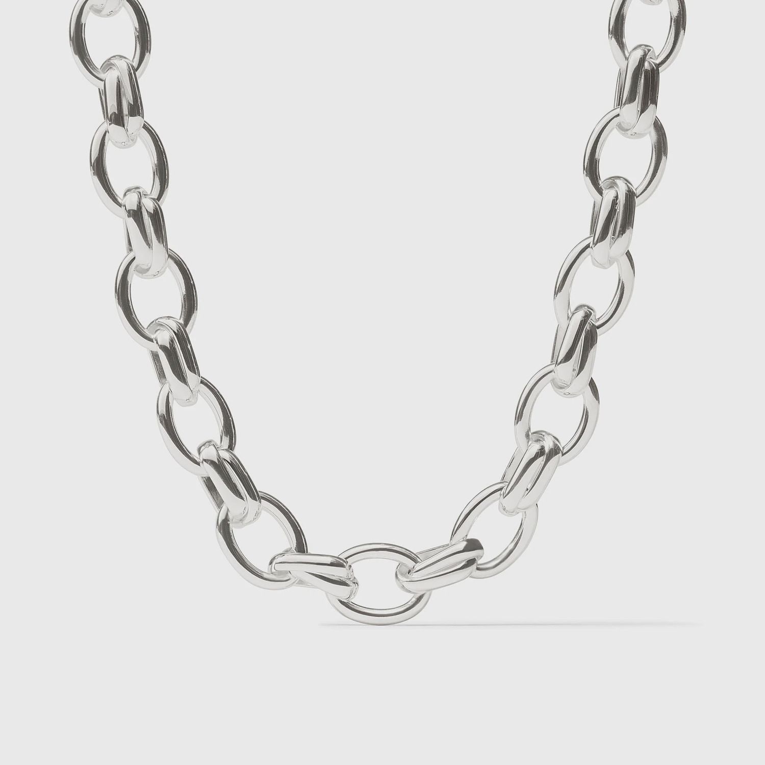 ESSEX SILVER LINK NECKLACE