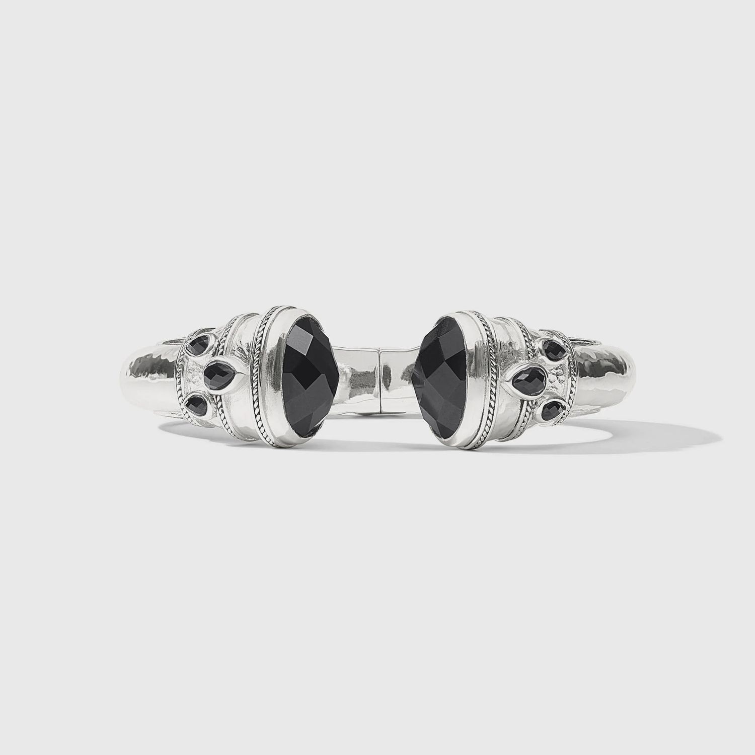 CANNES SILVER CUFF OBSIDIAN BLACK