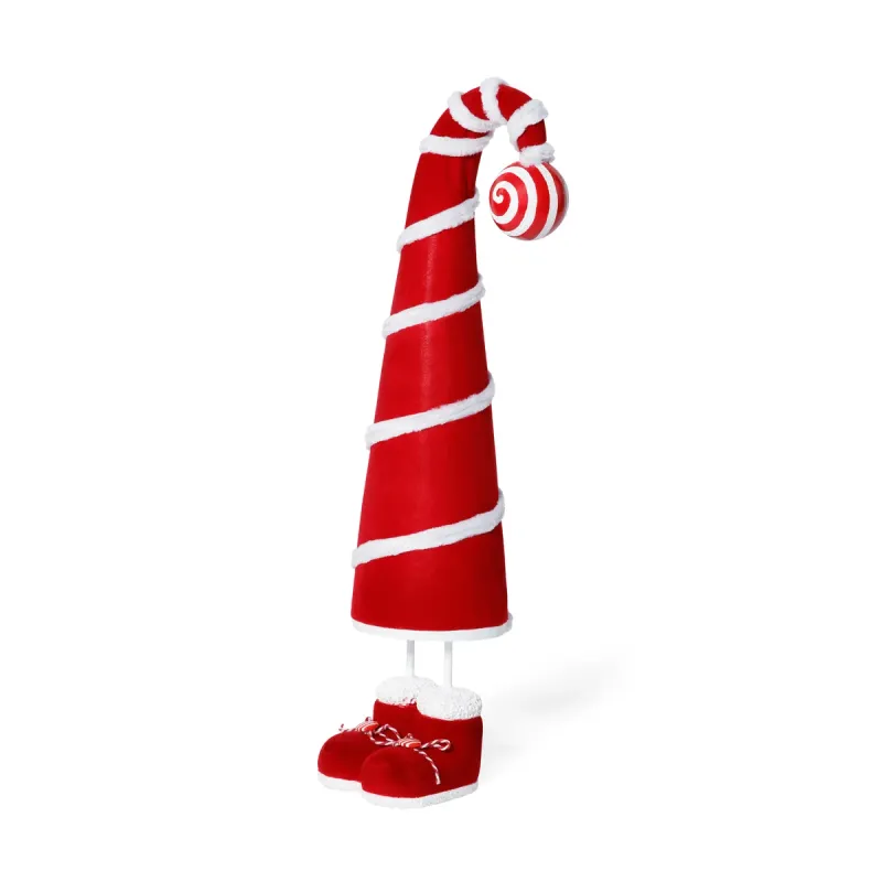 WHIMSICAL CANDY CANE HAT FIGURE 19"