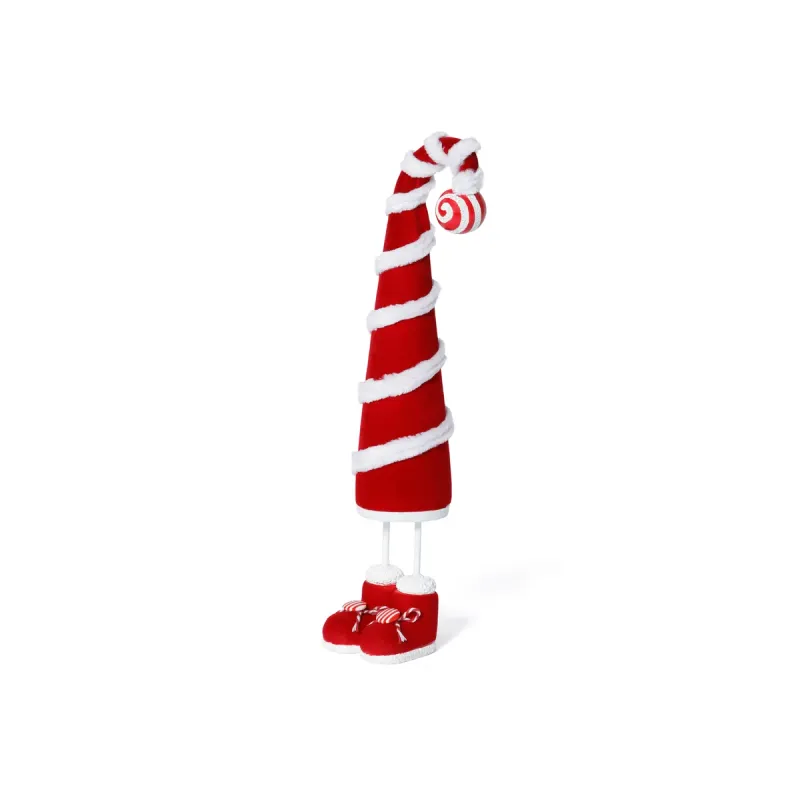 WHIMSICAL CANDY CANE HAT FIGURE 13"
