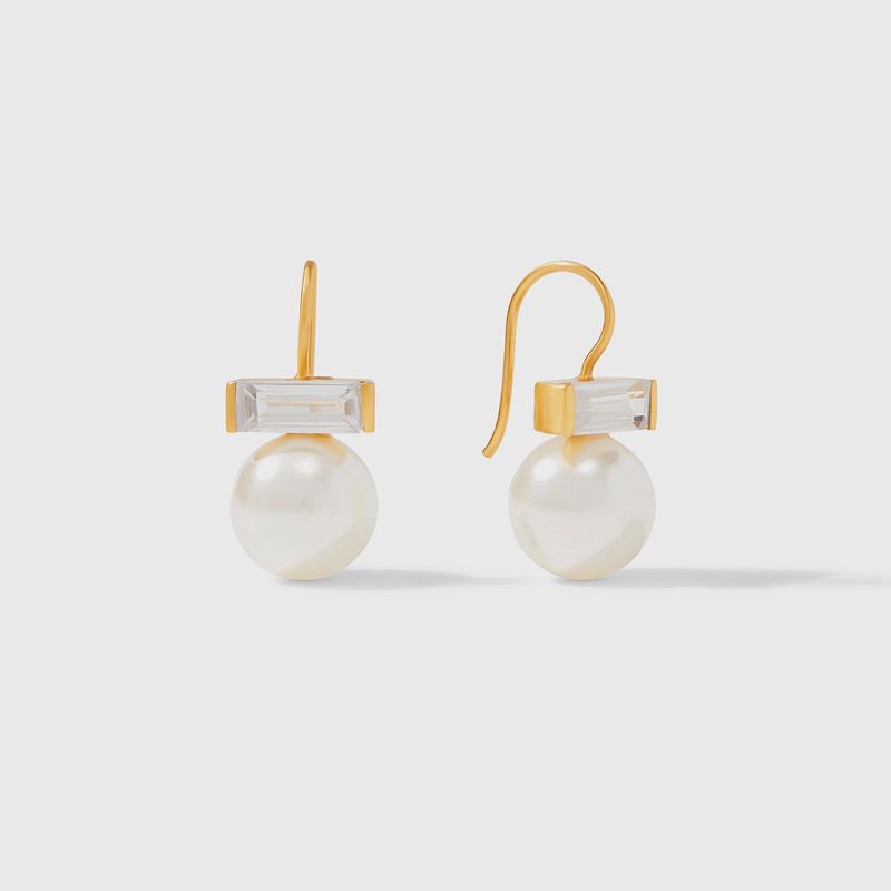 CHARLOTTE EARRING CZ &amp; PEARL