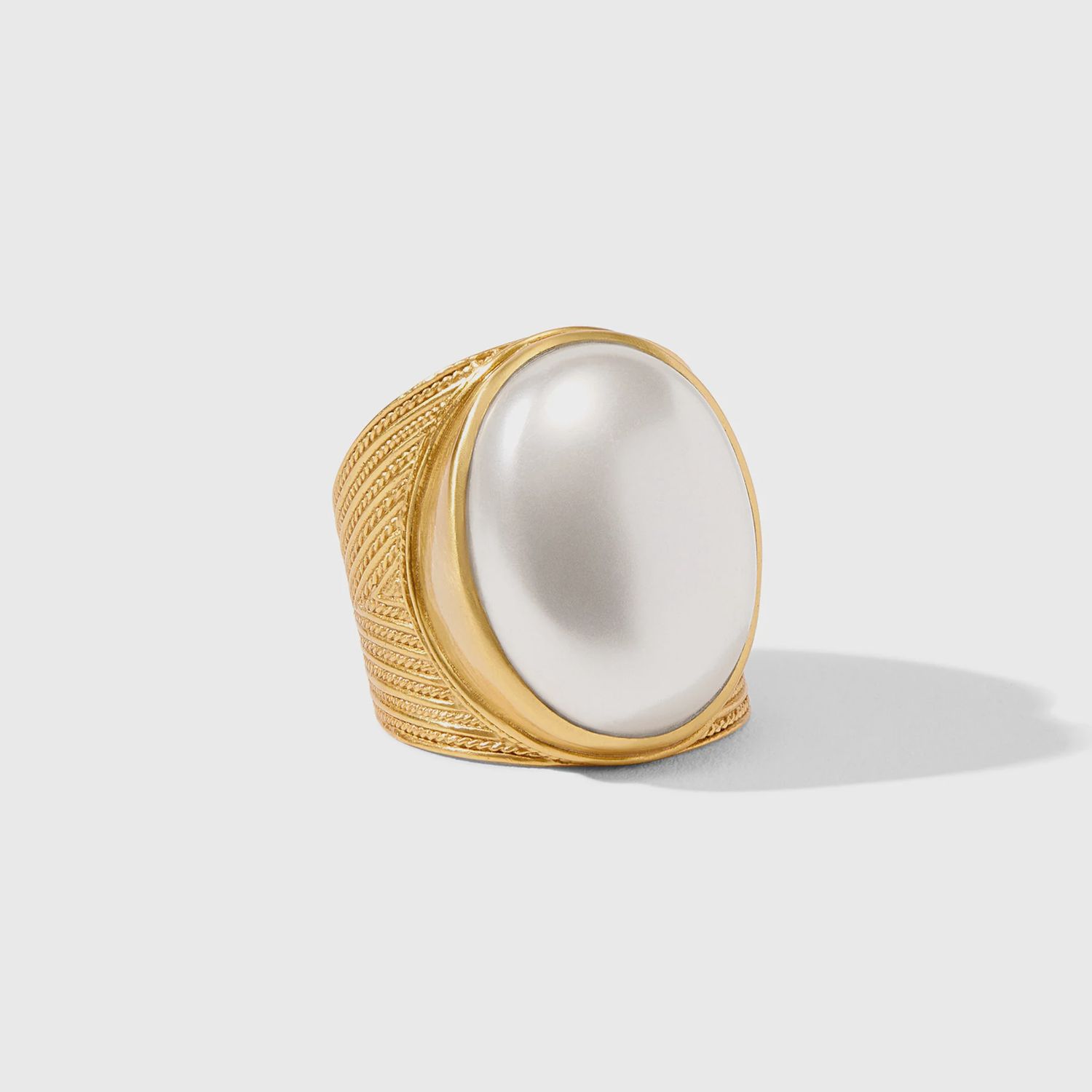 VERONA STATEMENT RING GOLD PEARL 7