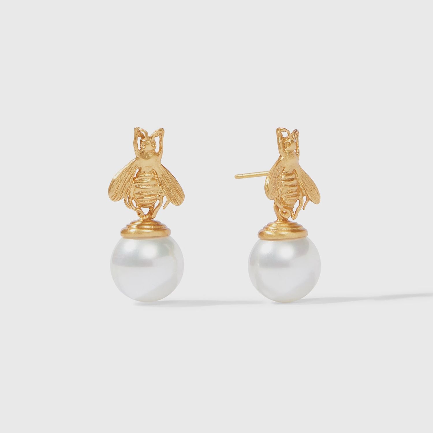 BEE PEARL DROP EARRING
