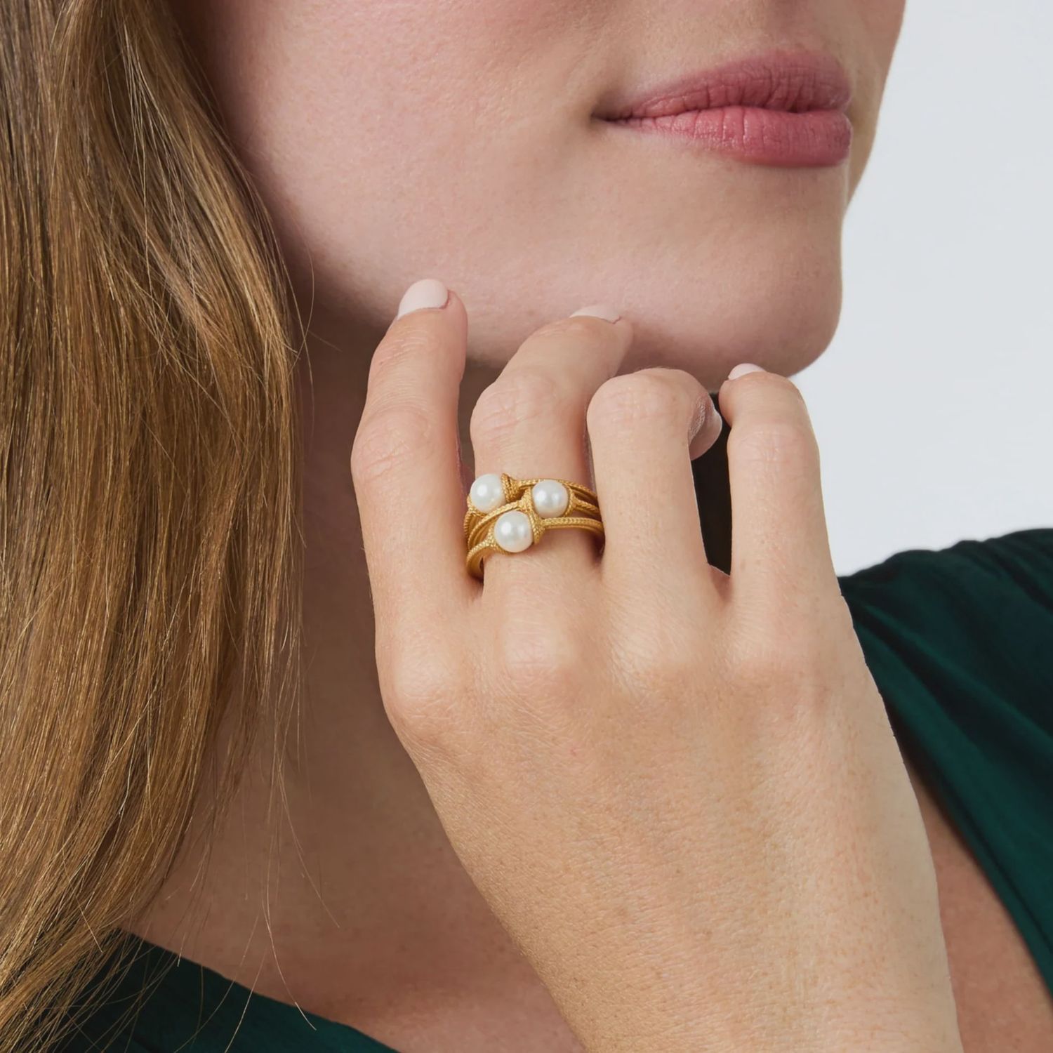 CALYPSO TRIO RING PEARL 8