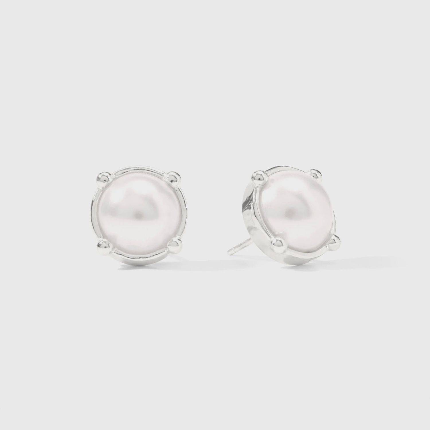 HONEY STUD PEARL SILVER EARRING