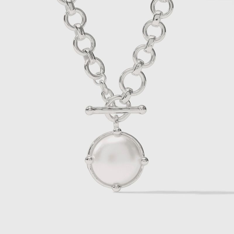 HONEYBEE SILVER DEMI NECKLACE PEARL
