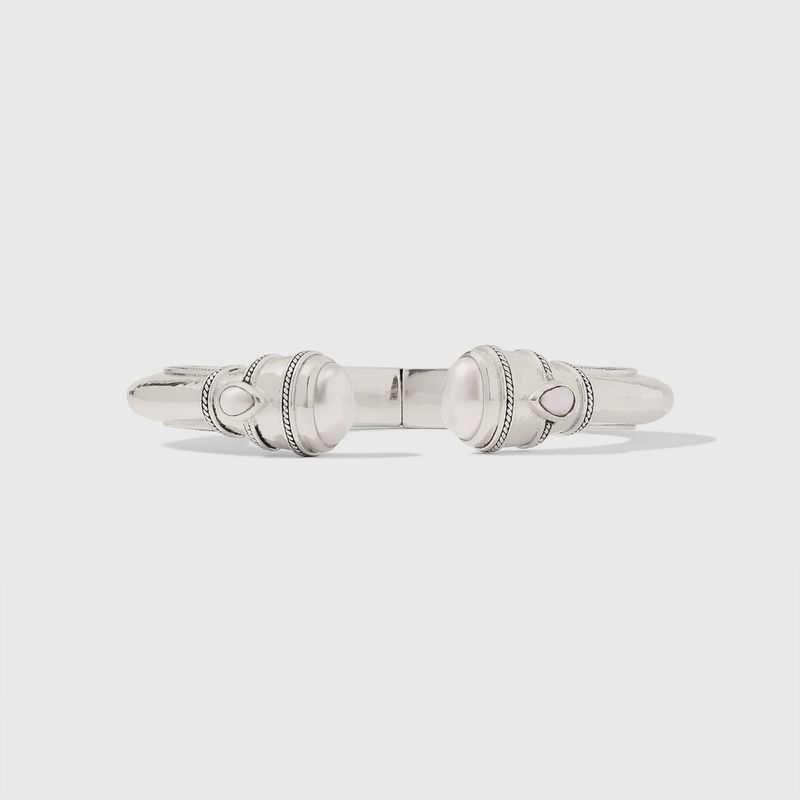 CANNES SILVER DEMI CUFF PEARL
