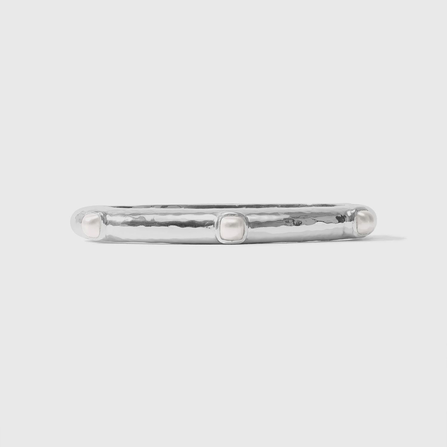 CATALINA HINGE SILVER BANGLE PEARL