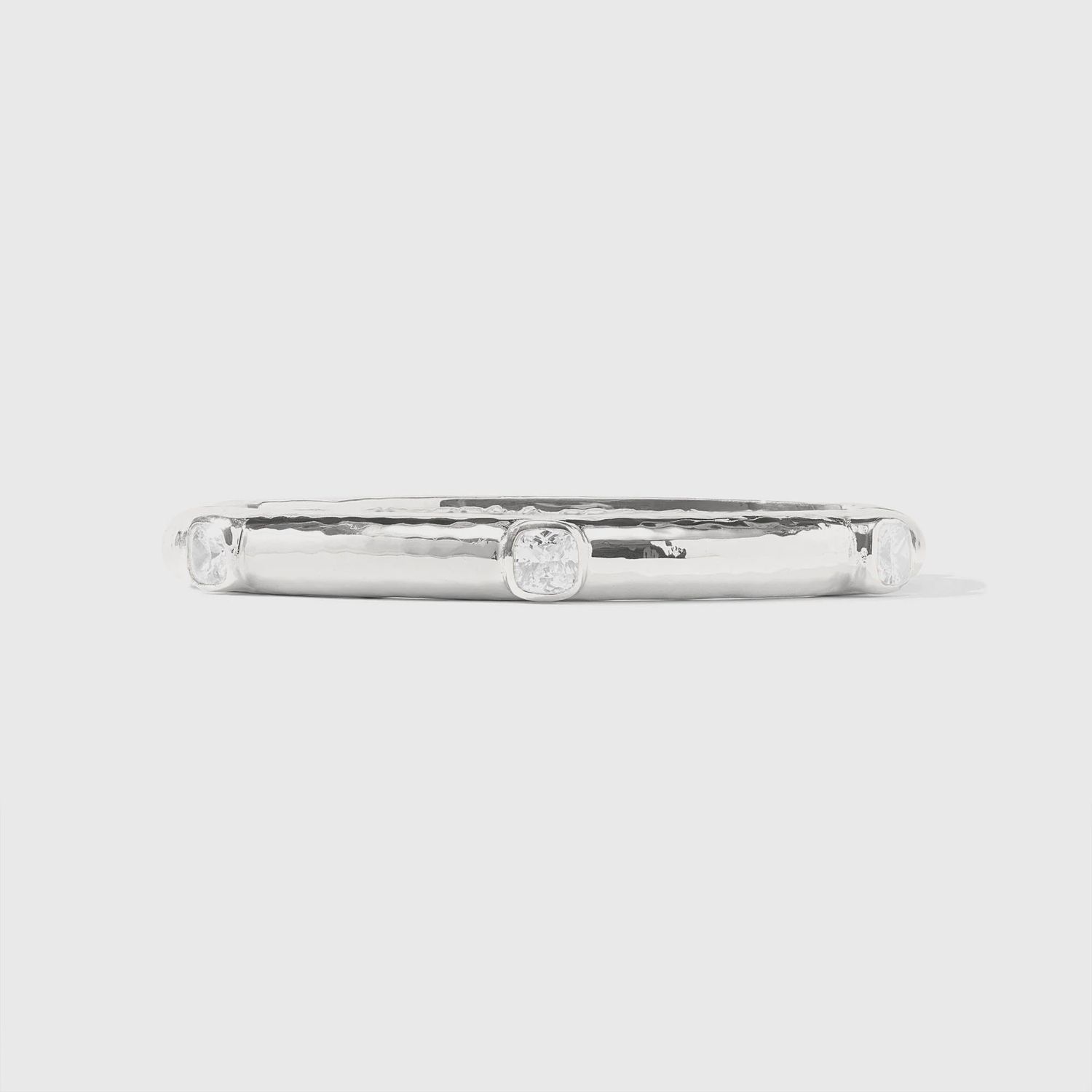 CANNES SILVER DEMI CUFF CUBIC ZIRCONIA