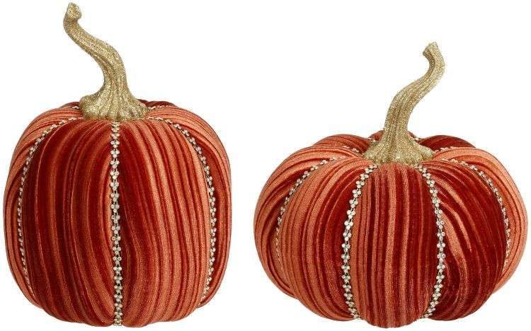 JEWELED PUMPKIN COPPER 8-9"