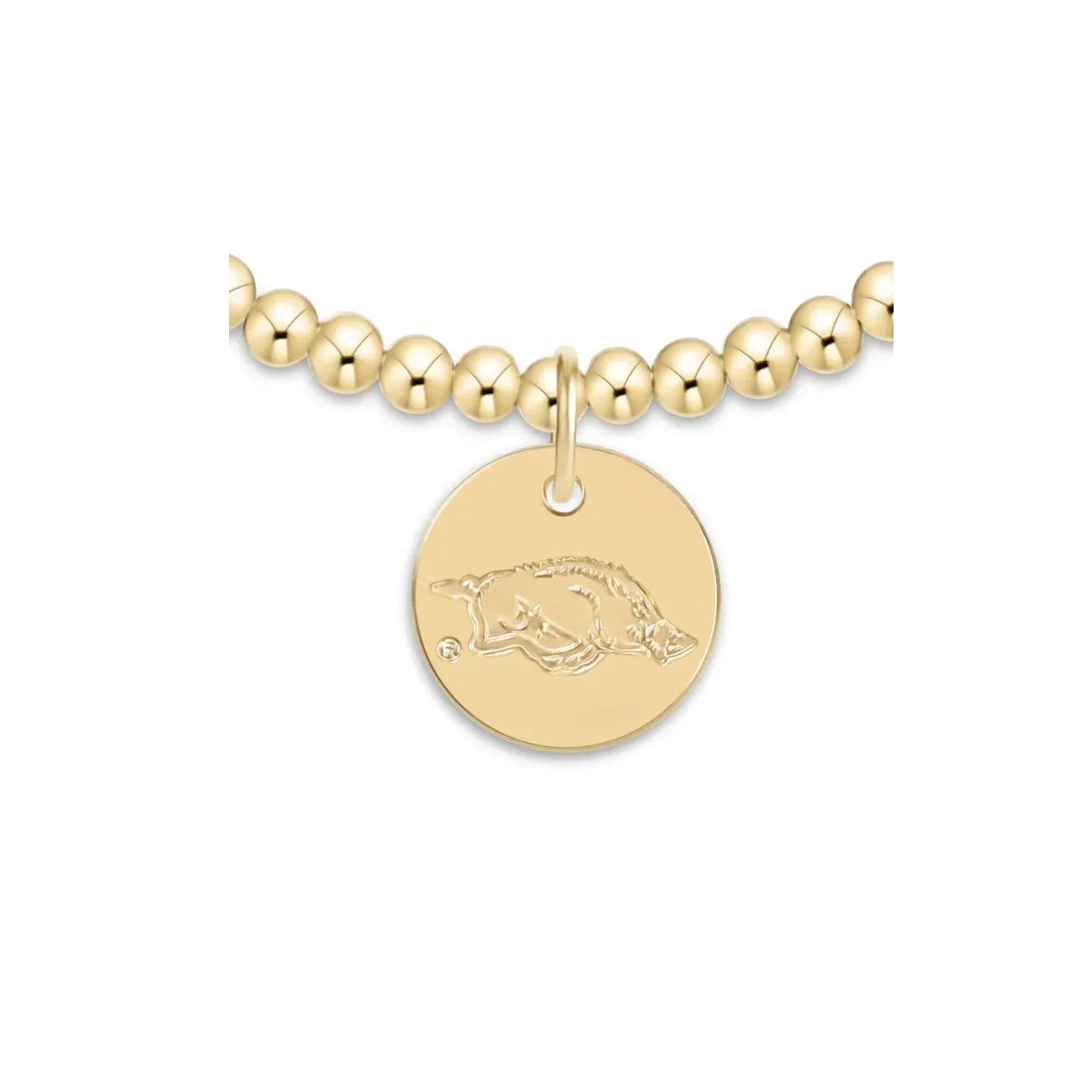 ECOLLEGIATE CLASSIC GOLD BRACELET 3MM ARKANSAS DISC