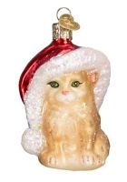 SANTA'S KITTEN ORNAMENT
