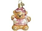 BABY GIRL'S 1ST TEDDY BEAR ORNAMENT