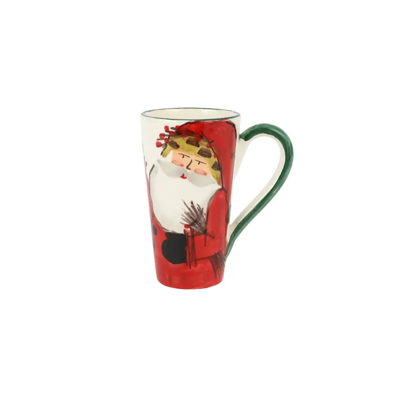 OLD ST. NICK LATTE MUG W BIRD NEST