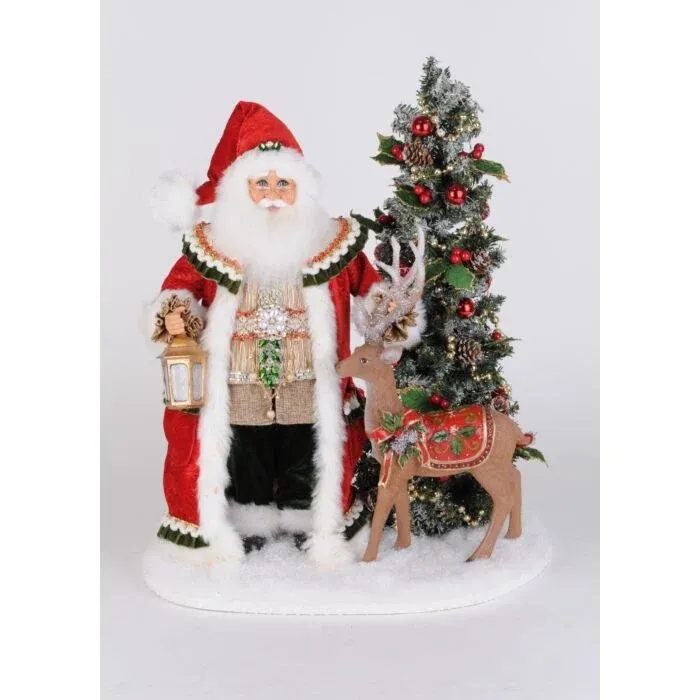 LIGHTED WOODLAND EVE OF CHRISTMAS SANTA