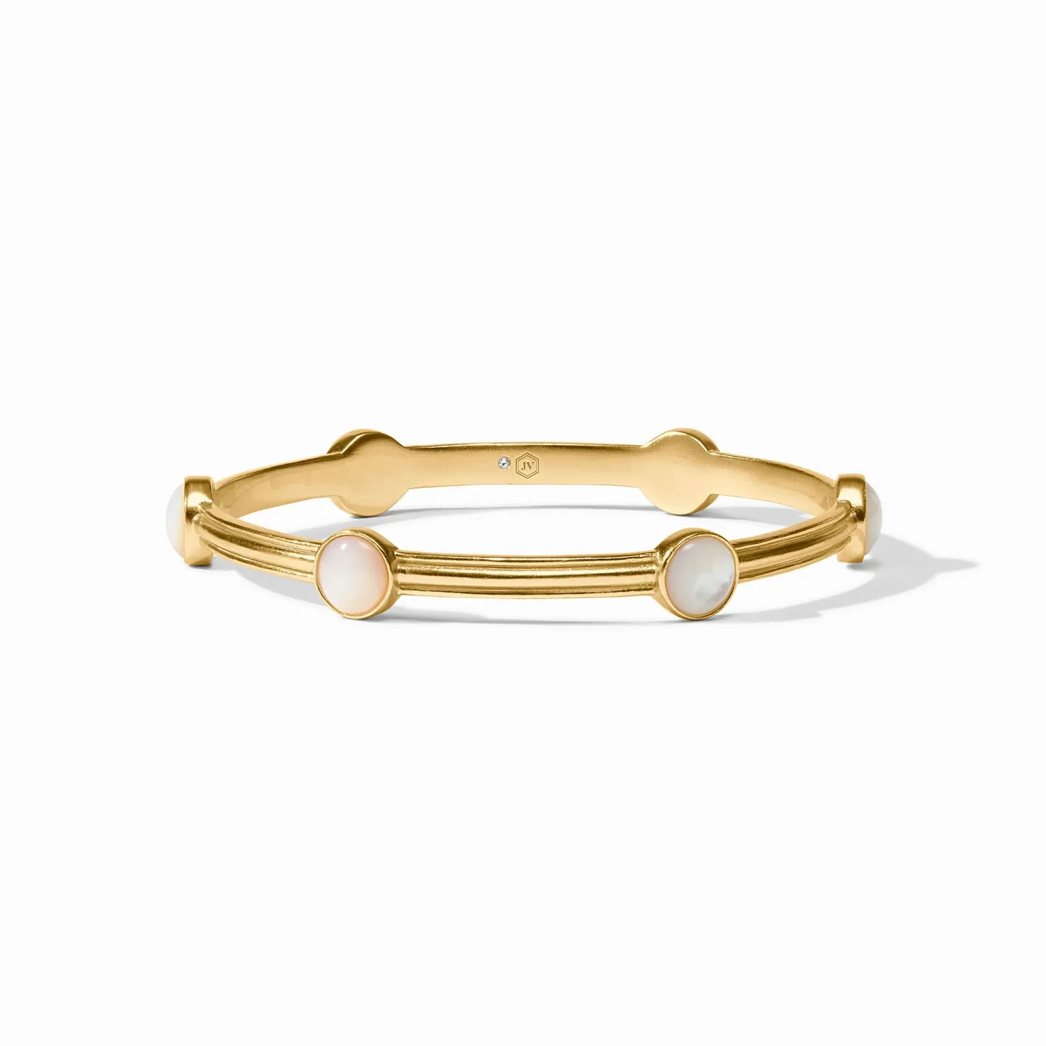 ESSEX STONE GOLD BANGLE MOP LARGE