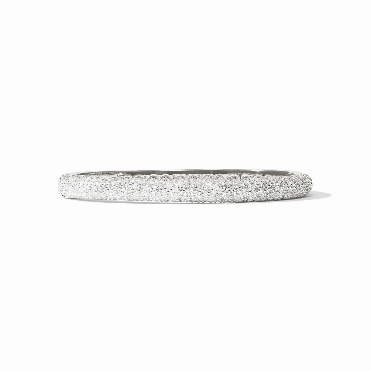 STARDUST SILVER HINGE BANGLE CUBIC ZIRCONIA