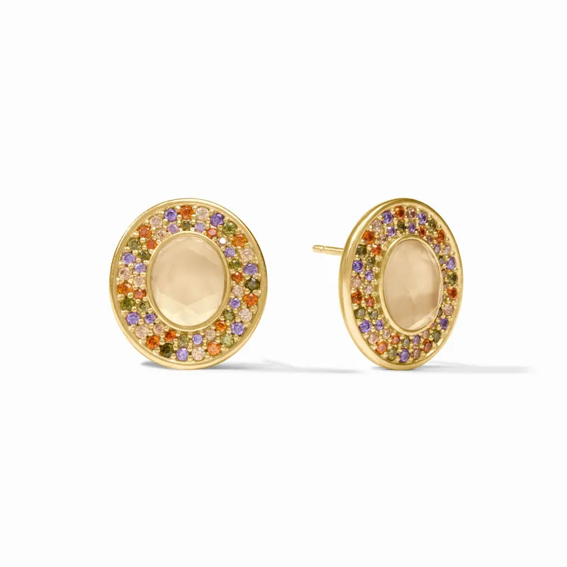 STARDUST STUD EARRING IRIDESCENT CLEAR CRYSTAL