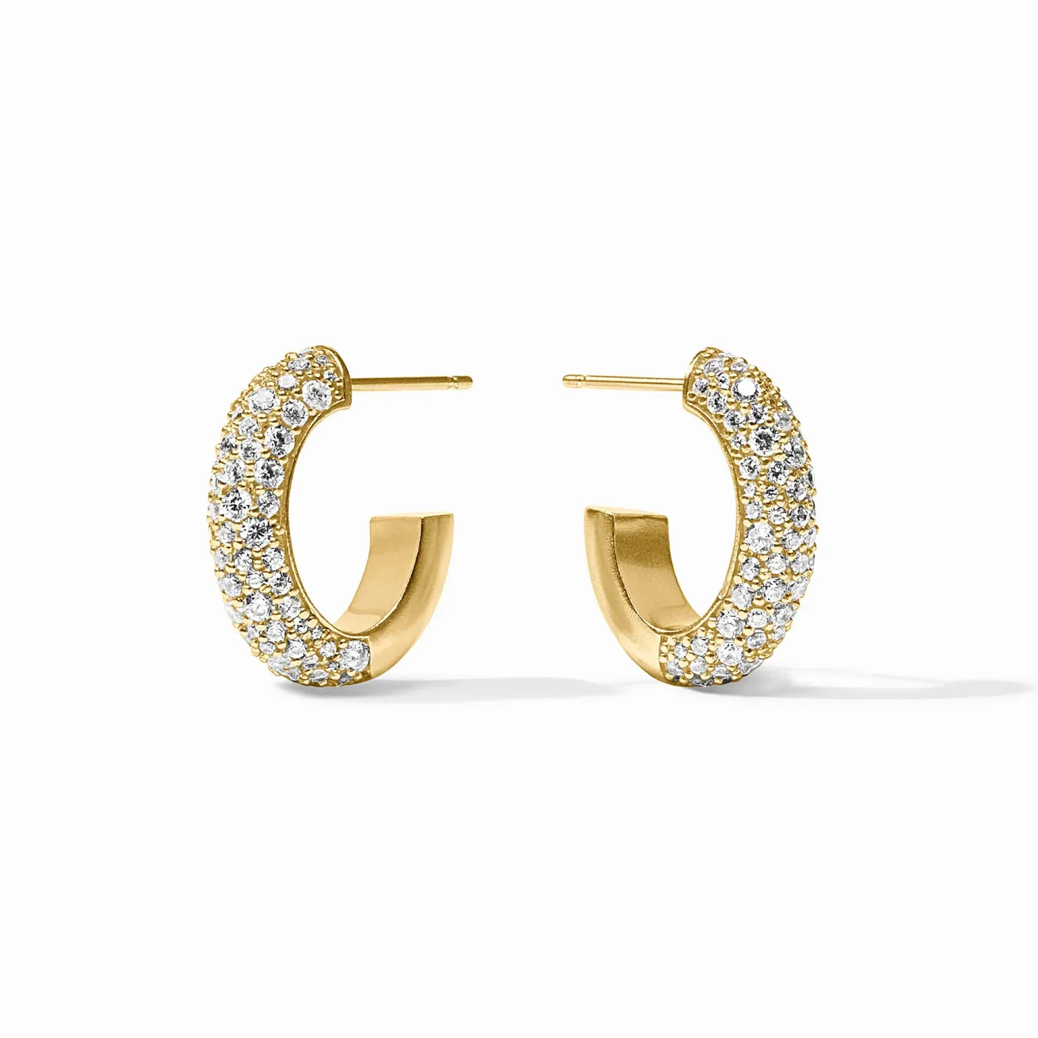 STARDUST HOOP EARRING CUBIC ZIRCONIA MEDIUM