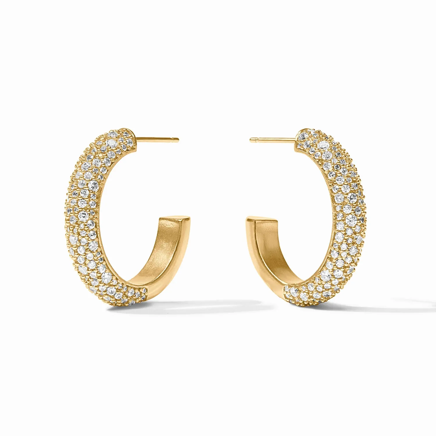 STARDUST HOOP EARRING CUBIC ZIRCONIA LARGE