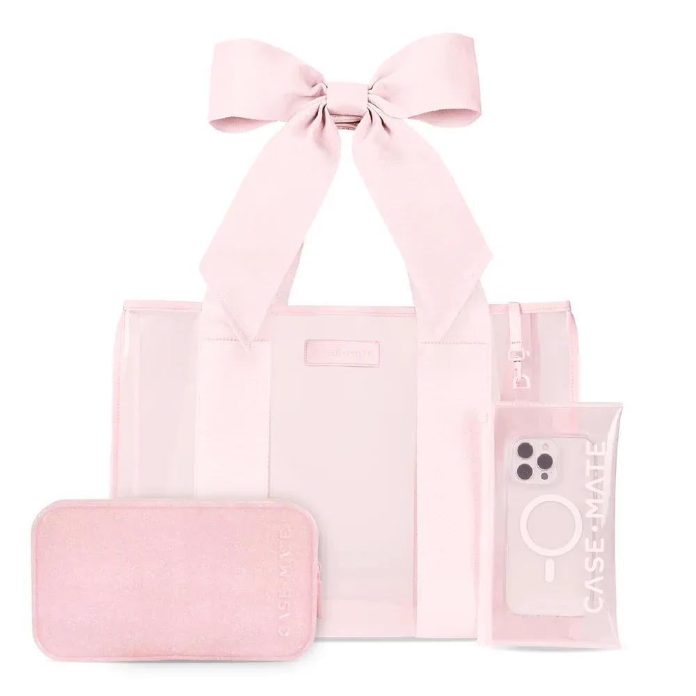 JELLY BOW TOTE BALLET PINK