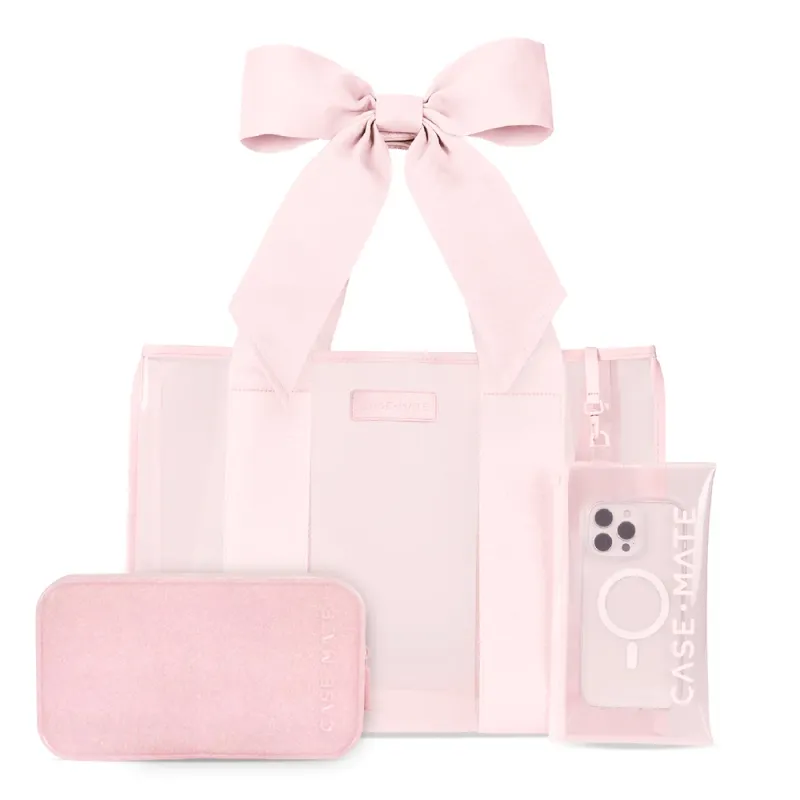 JELLY BOW TOTE BALLET PINK