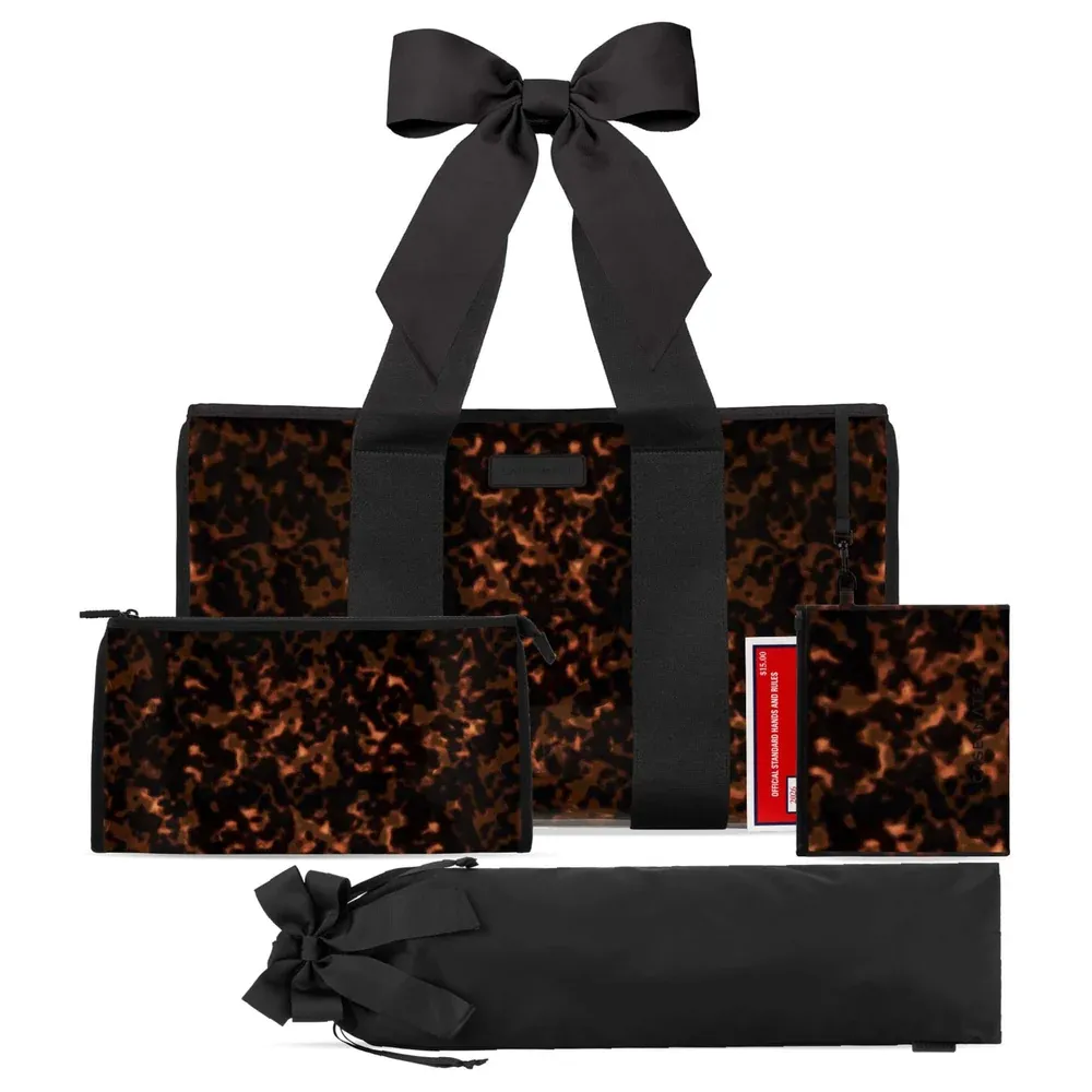 MAHJONG JELLY TOTE TORTOISESHELL BOW
