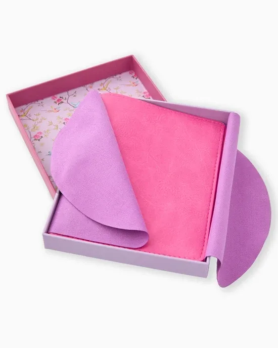 METALLIC HOT PINK FOLIO