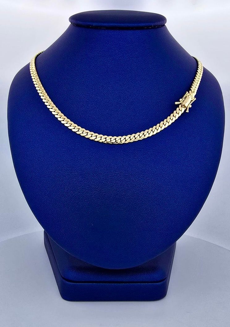 Cadena Cubana 10k  Dimensiones 18" x 4mm Peso 17.8g CA1016217-2