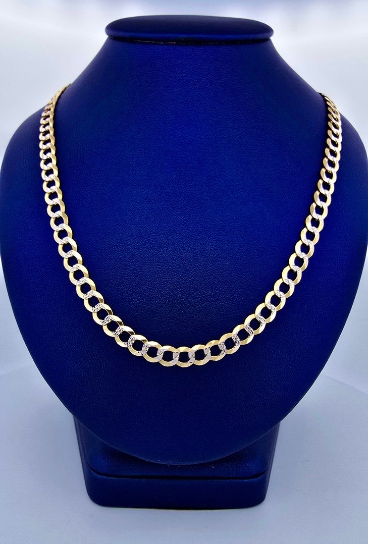 Cadena Corte Filo 14k con Oro Blanco Dimensiones 26