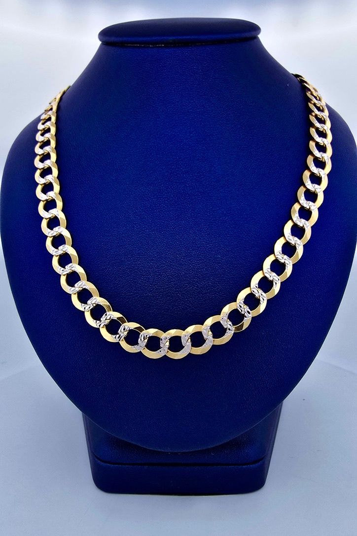 Cadena Corte Filo 14k con Oro Blanco Dimensiones 24" x 8mm Peso 37.2g DO100010991