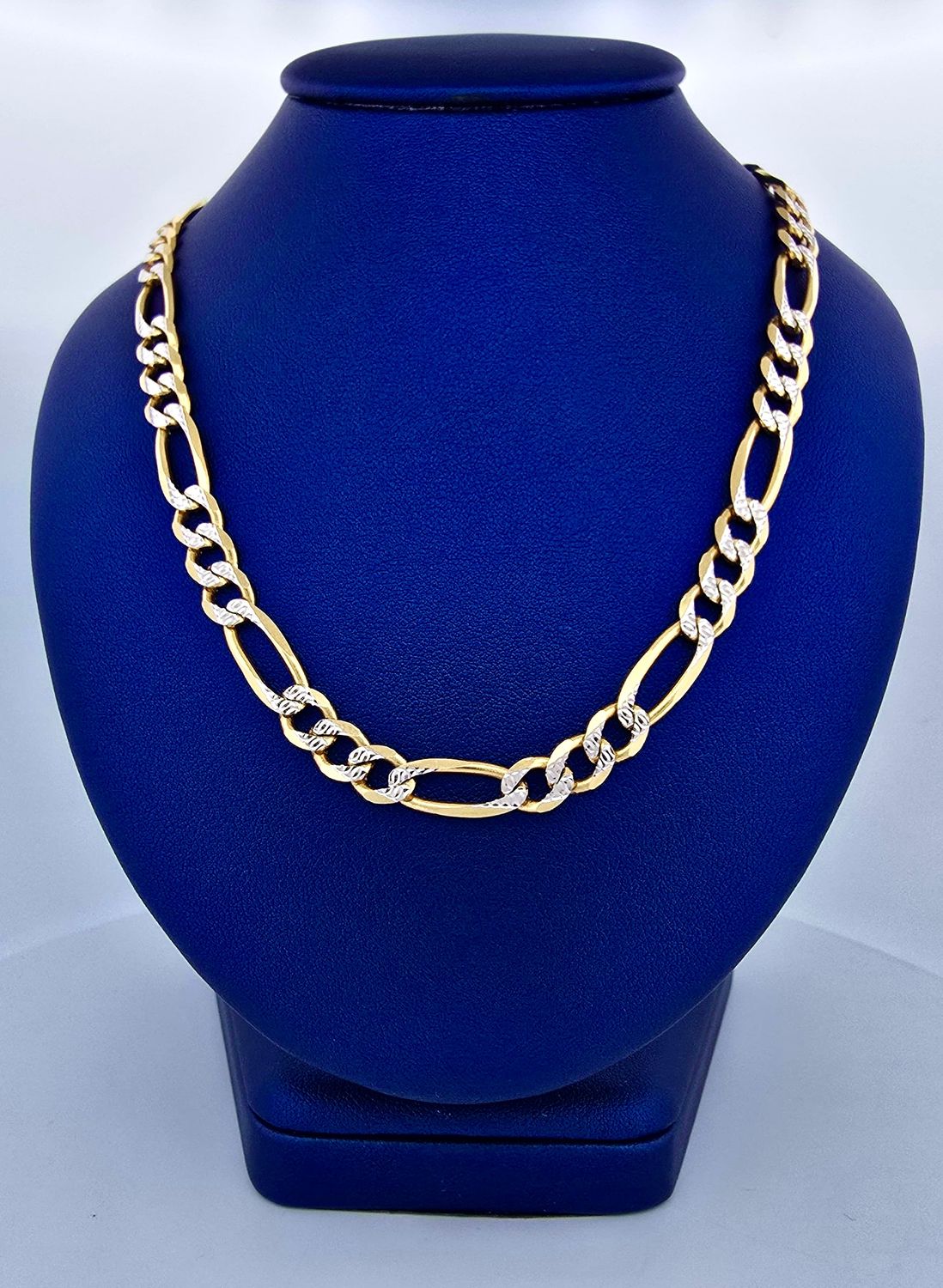 Cadena Figaro 14k con Oro Blanco Dimensiones 24" x mm Peso 40.3g CA10006027