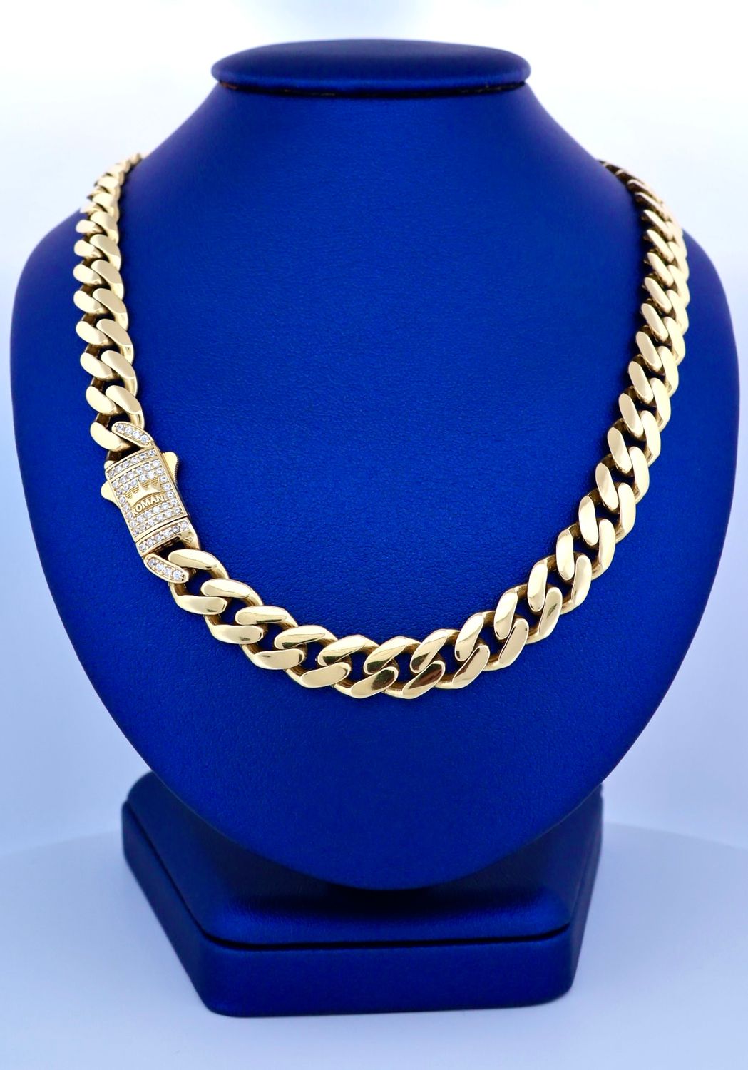 Cadena Monaco Romani 14k  Dimensiones 24" x 9mm Peso 38.0g MO10004353