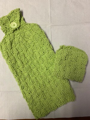 2pc Knit Dishcloth and Dish Towel Set