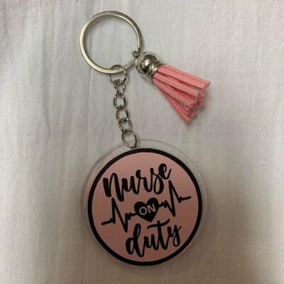 Nurse on Duty Key Chain